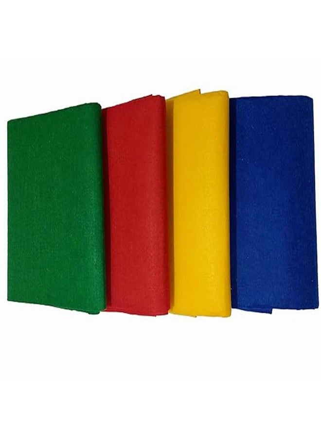 CANVASS قماش لباد صلب (قاسٍ) مقاس 44 بوصة × 36 بوصة، متر كامل، يستخدم في الفنون والحرف اليدوية، والقصاصات، والديكورات، والمشاريع المدرسية، والأعمال اليدوية، إلخ (أحمر، أزرق، أخضر، أصفر) - Image 1